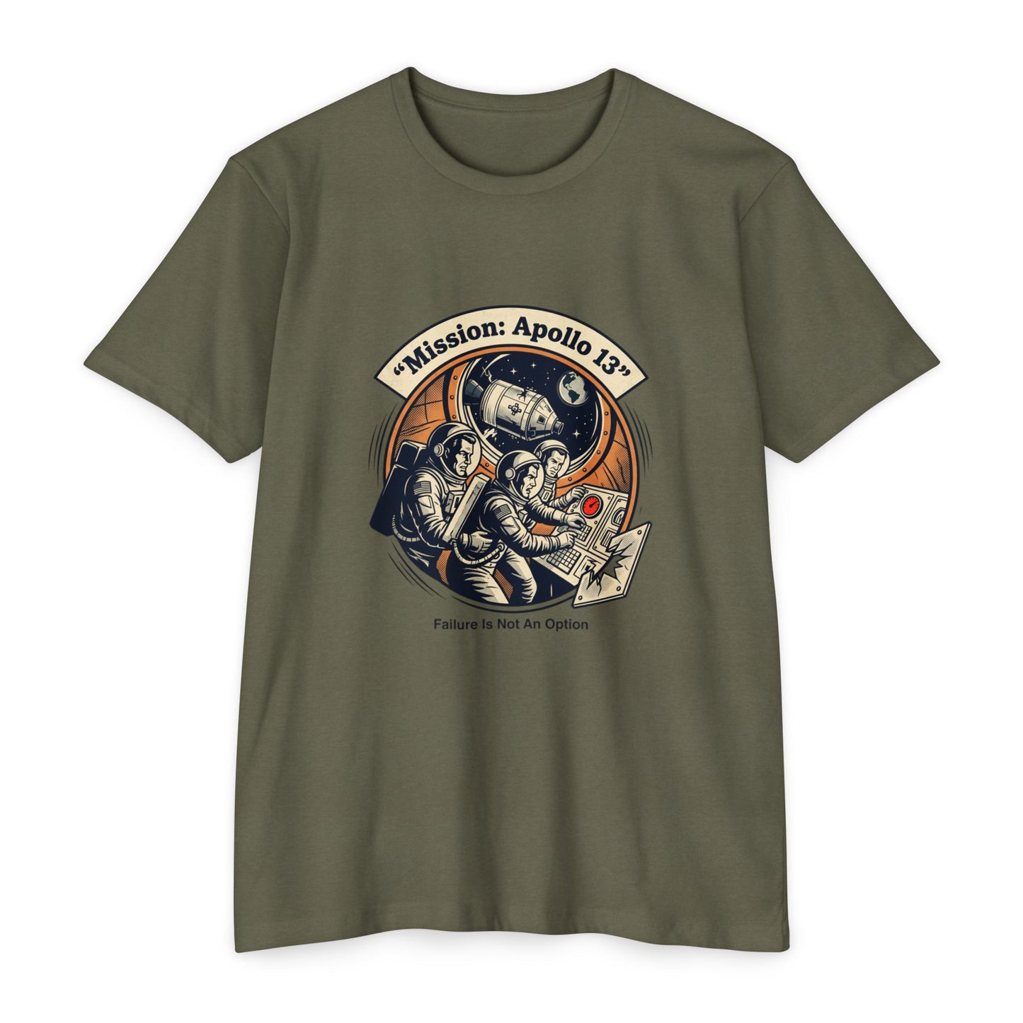 Apollo 13 Retro Space T-Shirt — "Mission: Apollo 13" Astronaut Patch Tee
