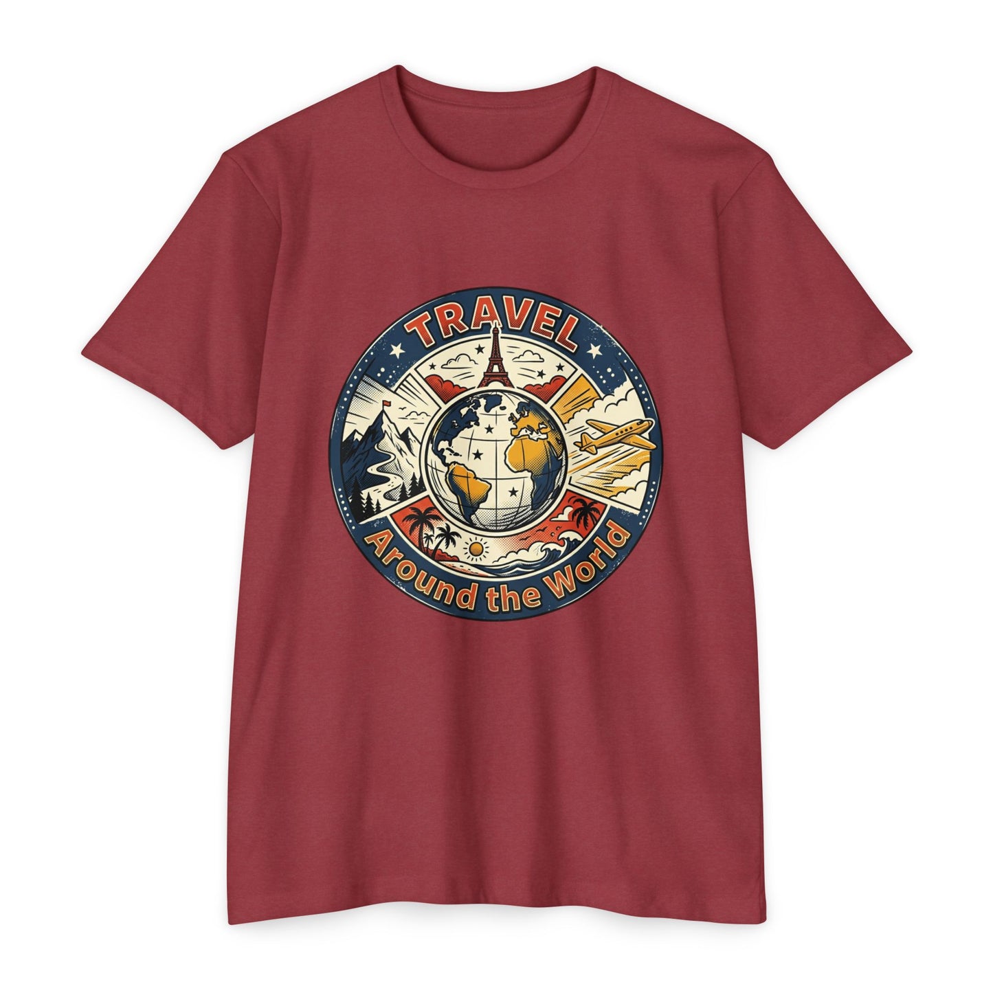 Vintage Globe Adventure T-Shirt — Travel Around the World Tee