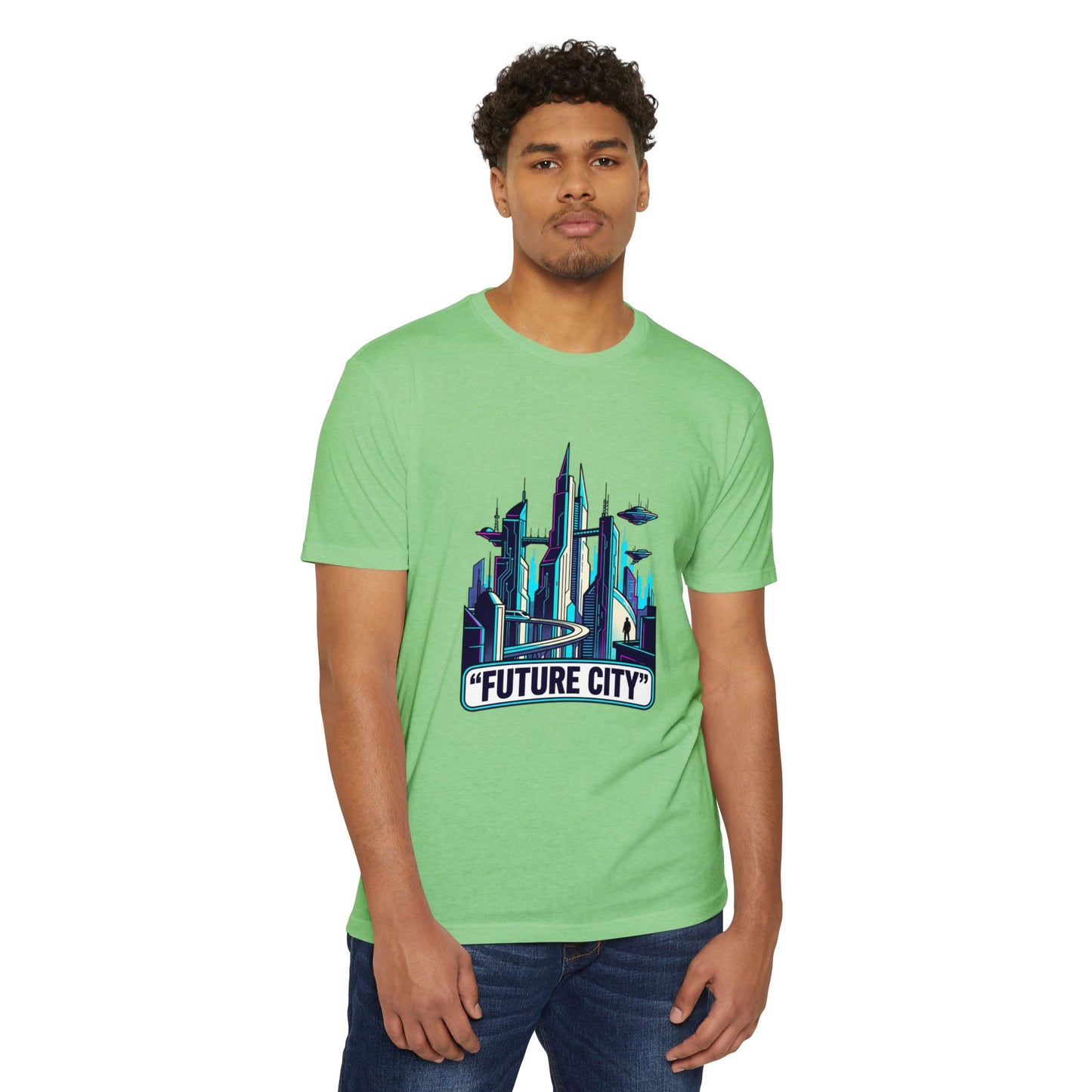 Future City Retro Futuristic Skyline T-Shirt