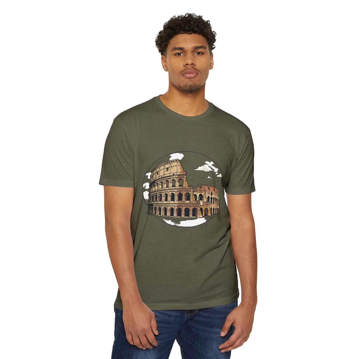 Colosseum Illustration Vintage Rome Travel T-Shirt