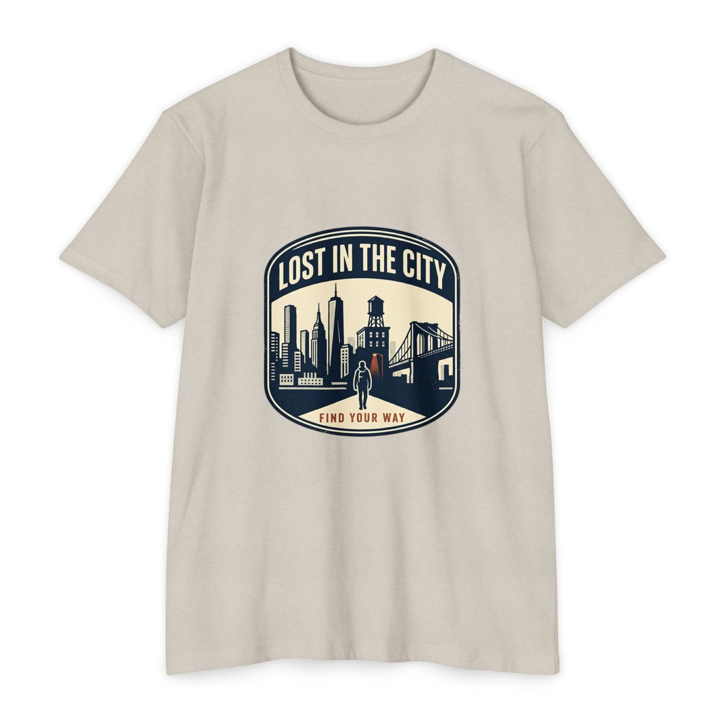 Find Your Way Vintage Urban Skyline T-Shirt