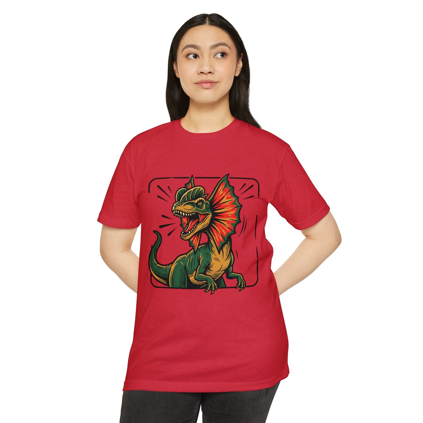 Frilled Lizard Dino Tee — Colorful Frill Graphic T-Shirt