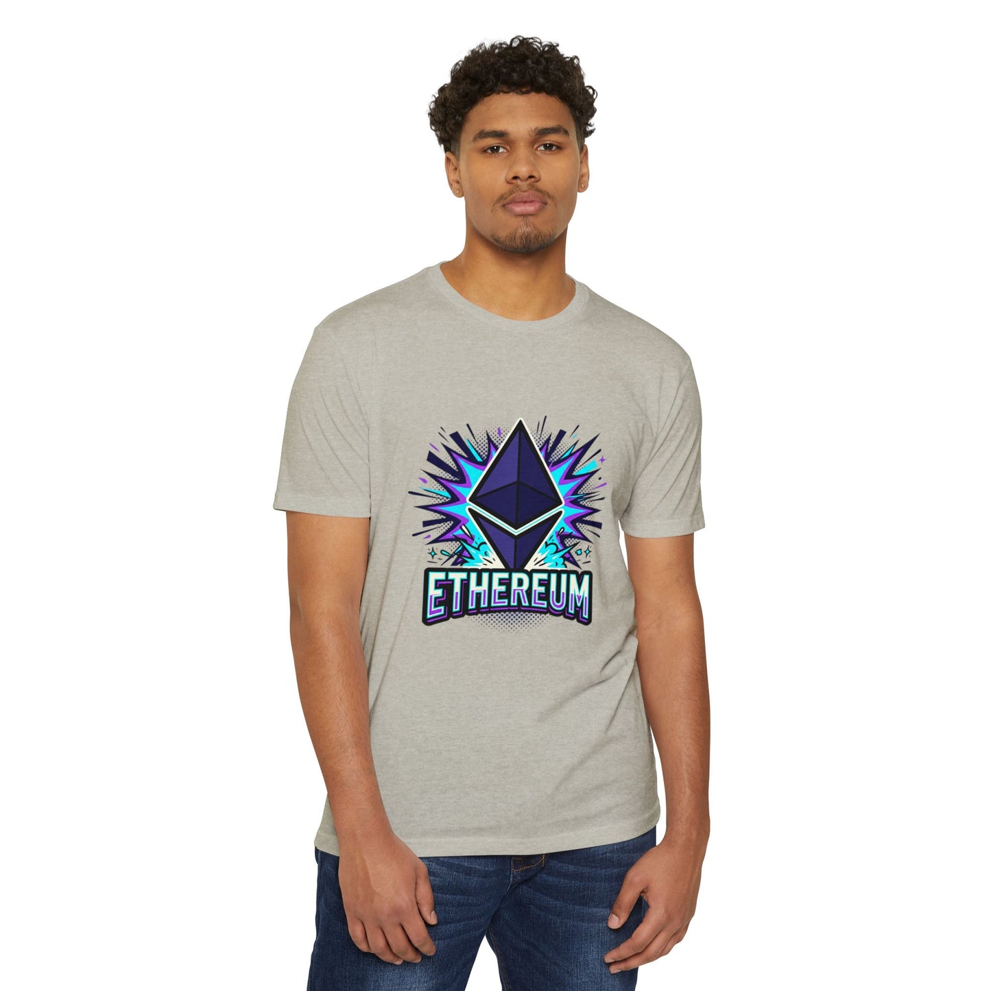 Ethereum Crypto Logo T-Shirt — Retro Neon Blockchain Tee