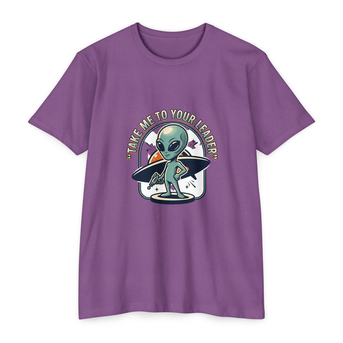 Alien Surfer T-Shirt — "Take Me to Your Leader" Graphic Tee