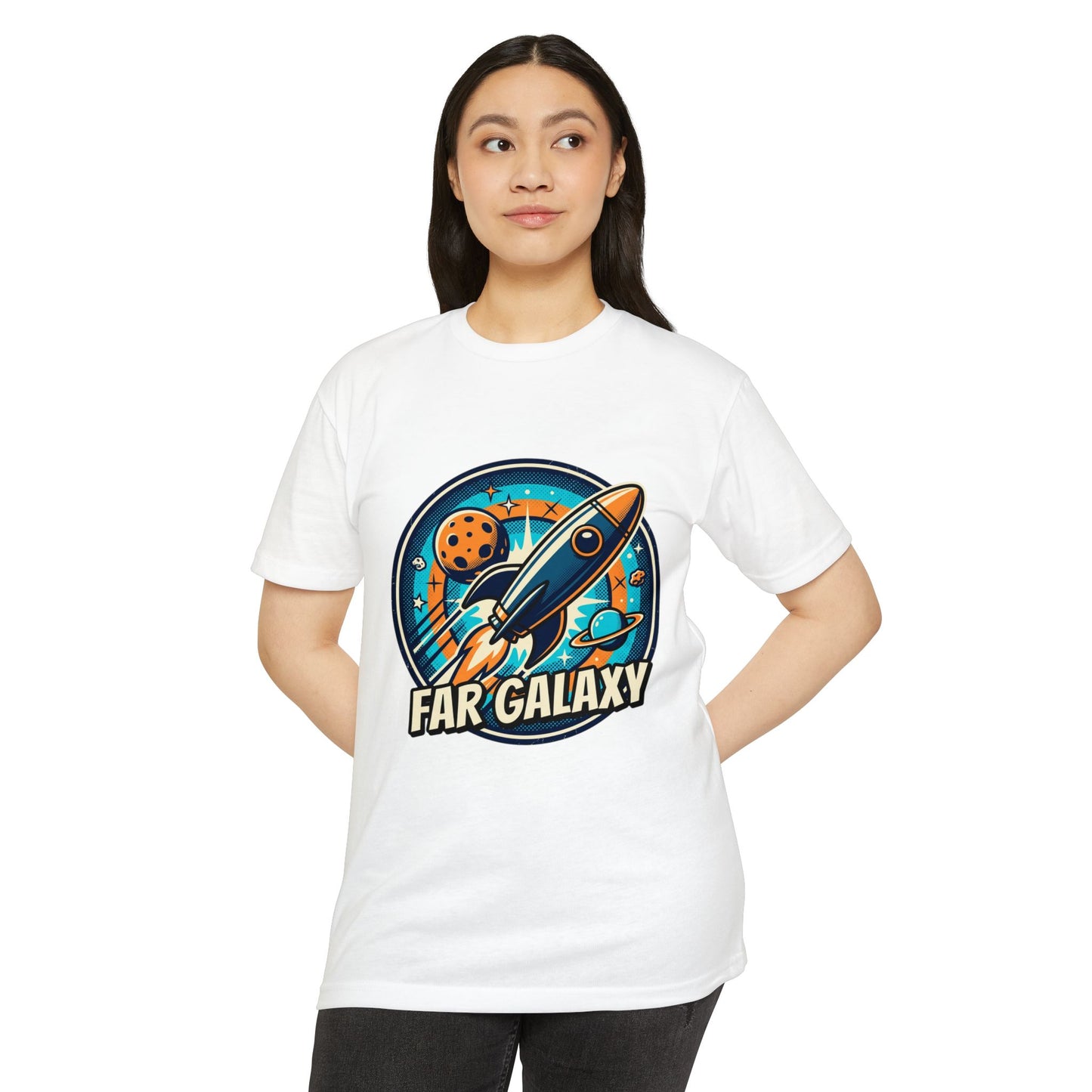Retro Far Galaxy Rocket T-Shirt — Vintage Space Graphic Tee