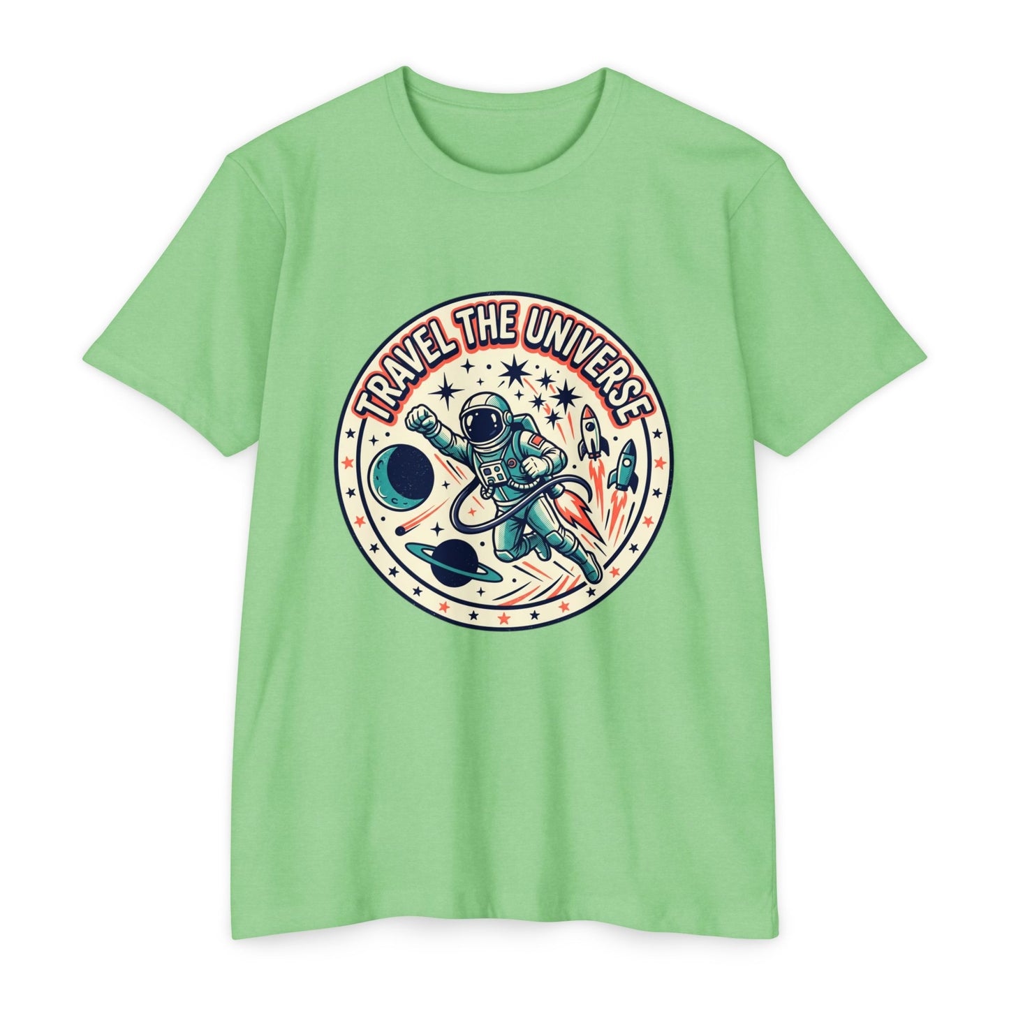 Travel the Universe Astronaut Retro Space T-Shirt