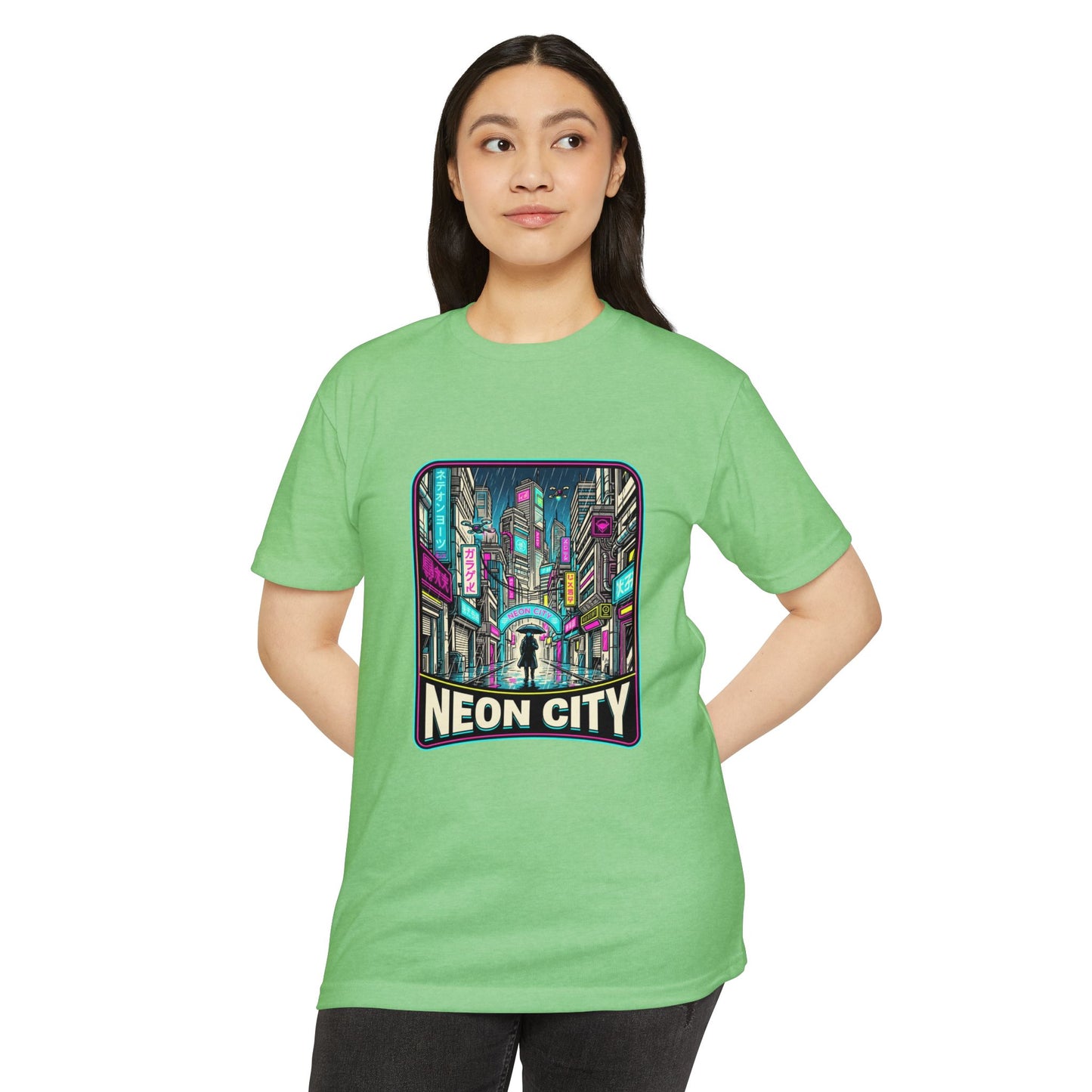 Neon City Retro Cyberpunk T-Shirt — Retro Cyberpunk Streetwear Tee