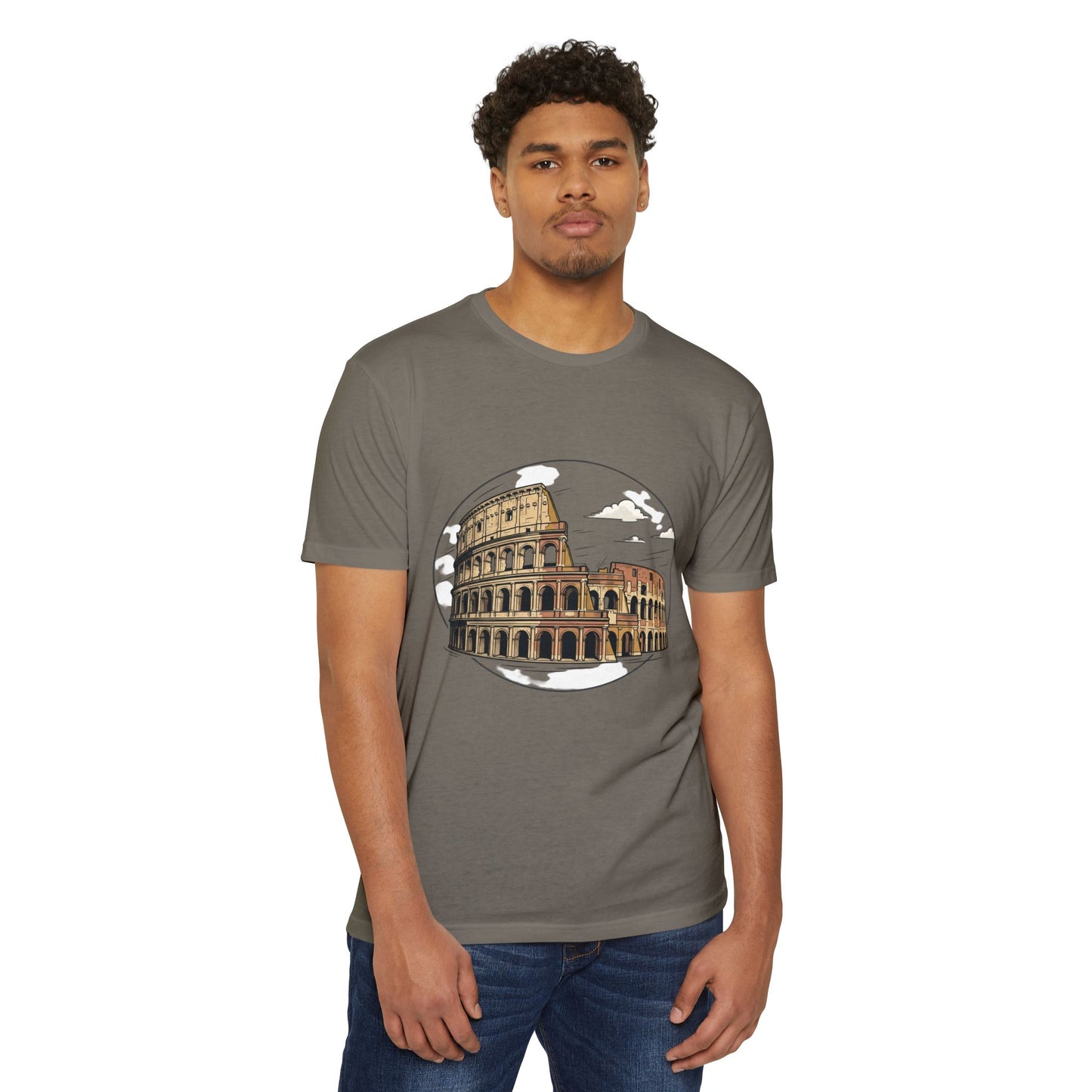 Colosseum Illustration Vintage Rome Travel T-Shirt