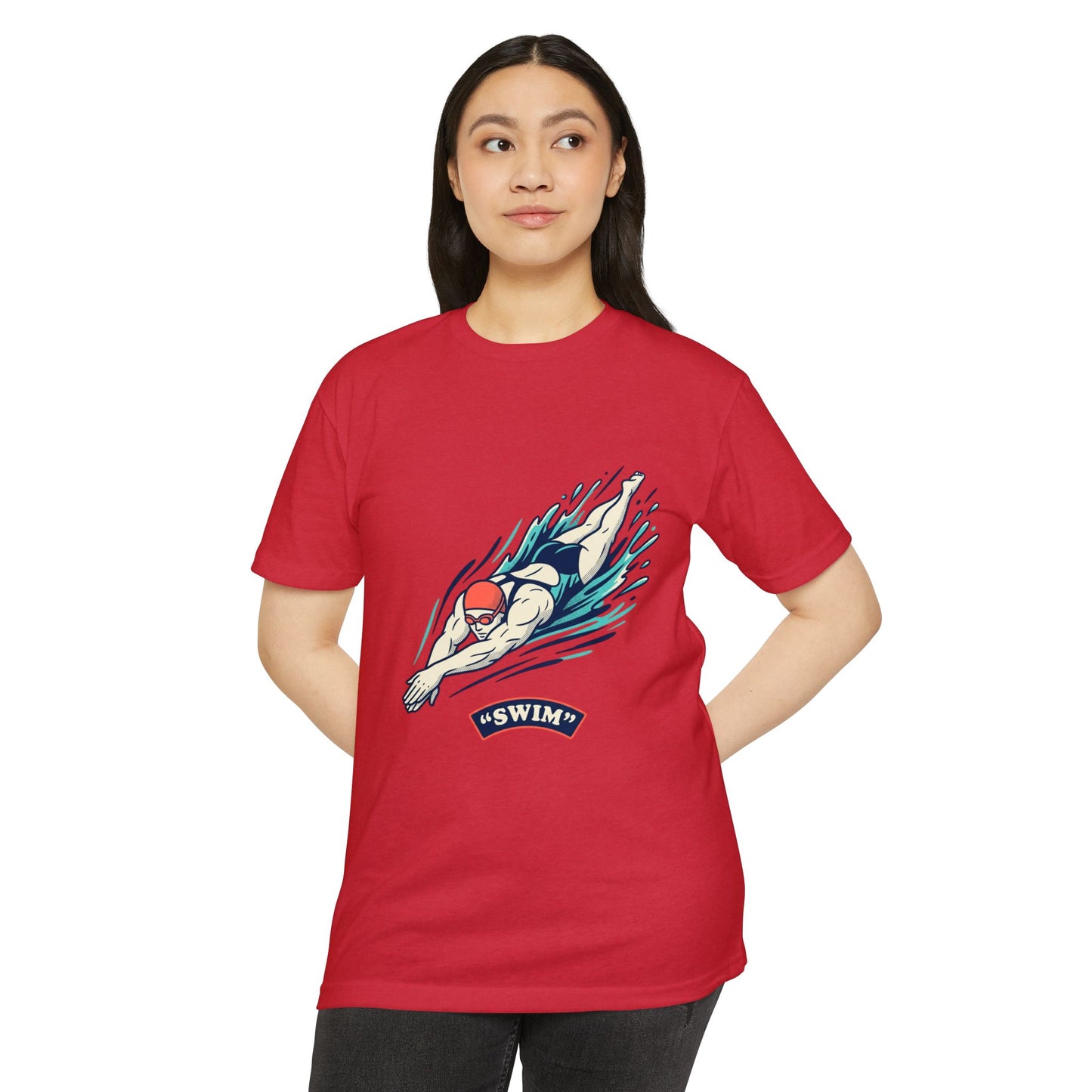 Swimmer Dive T-Shirt — "Swim" Graphic Athletic Tee