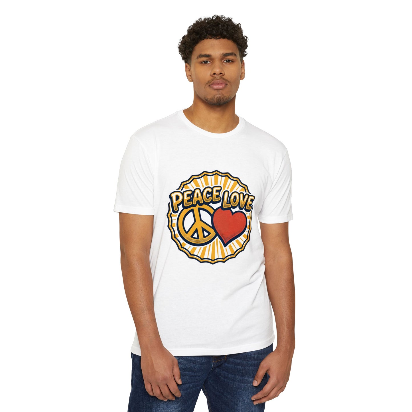 Peace Love Heart T-Shirt – Retro 70s Peace Sign Tee