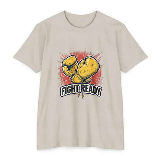 Fight Ready Boxing T-Shirt — Vintage Yellow Gloves Graphic Tee