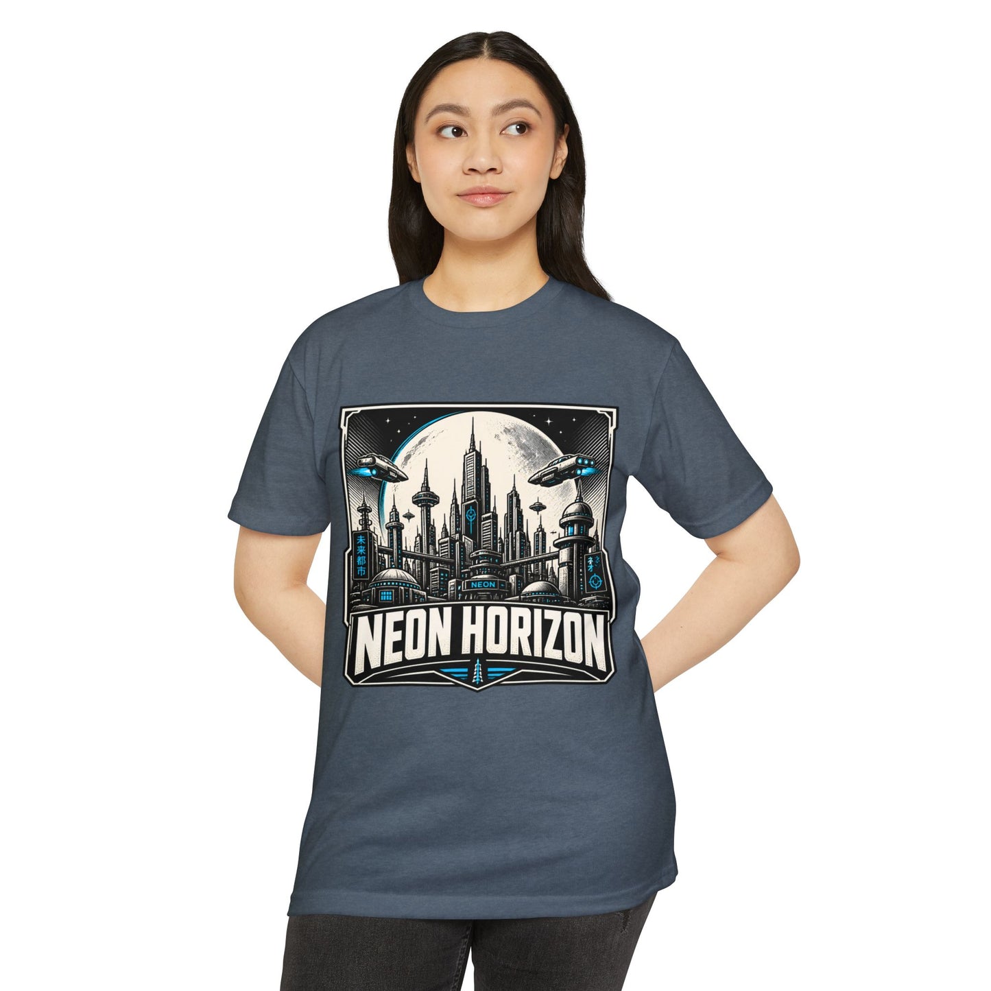 Neon Horizon Sci‑Fi T-Shirt
