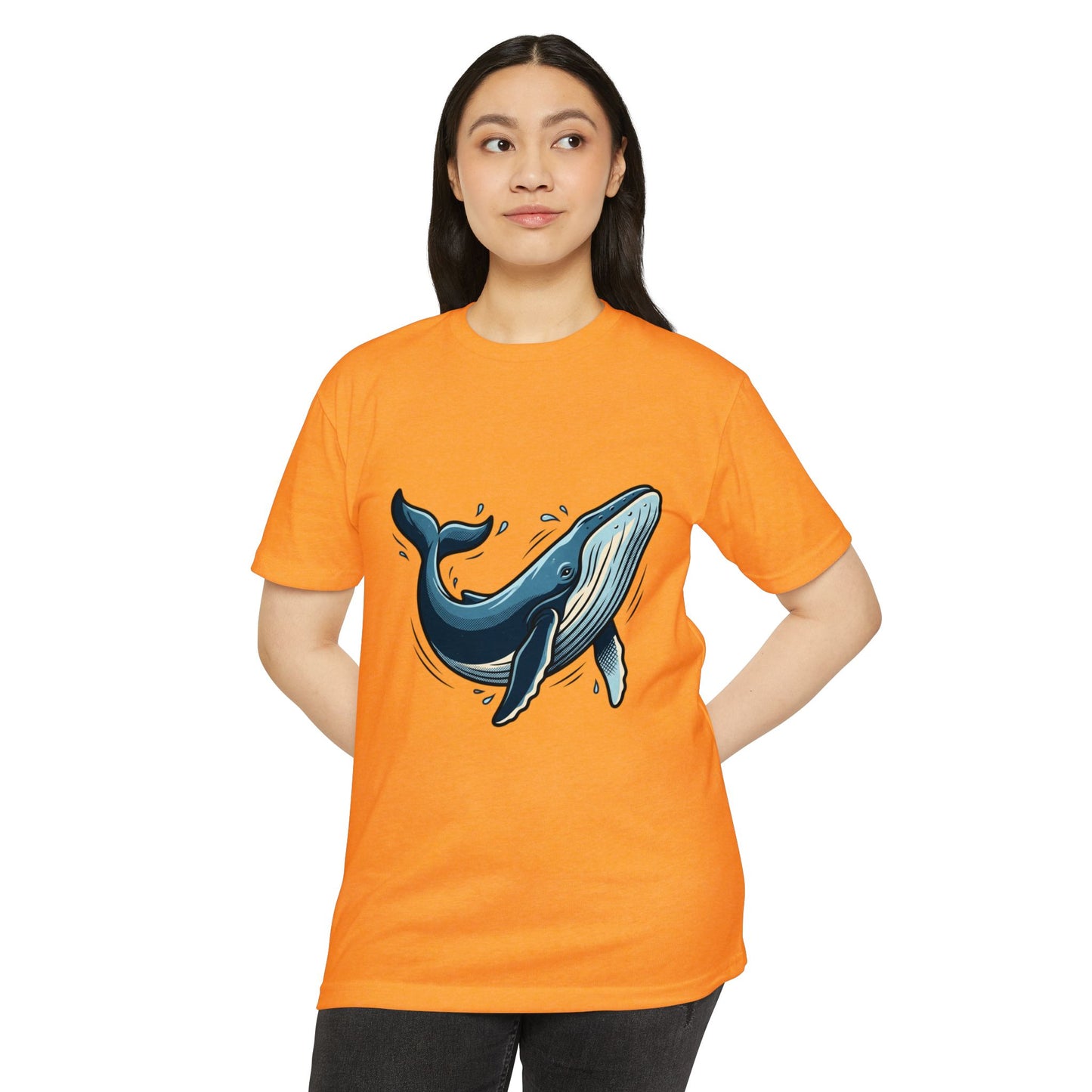 Whale Illustration T-Shirt — Retro Ocean Graphic Tee