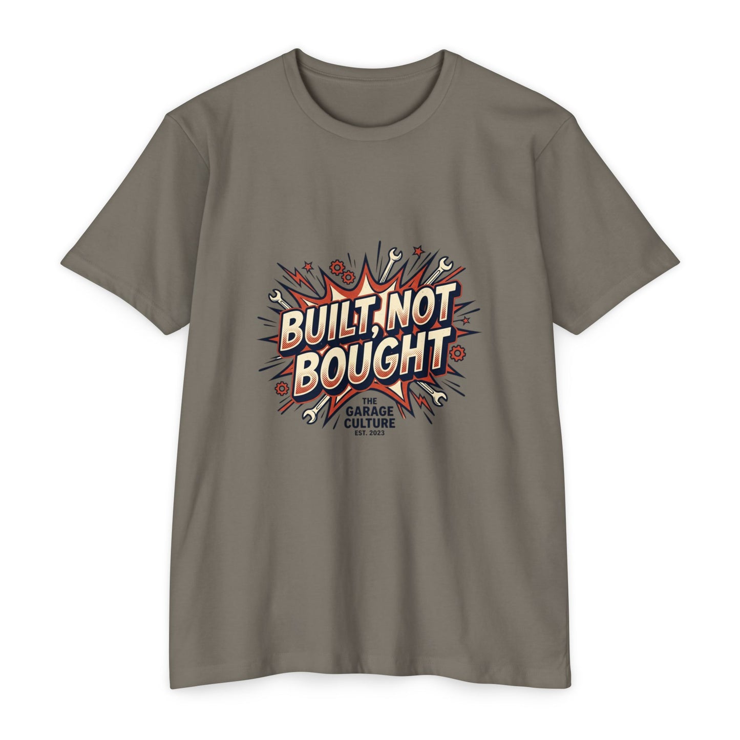 Built Not Bought Retro Garage Culture T-Shirt
