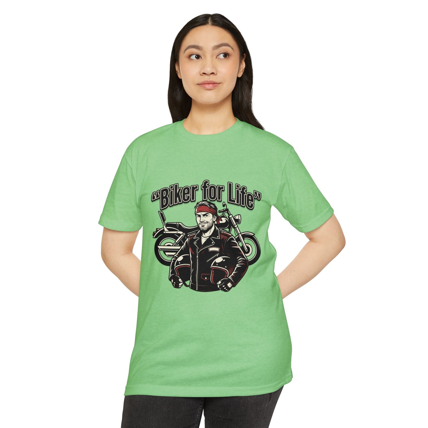 Biker For Life Vintage Motorcycle T-Shirt