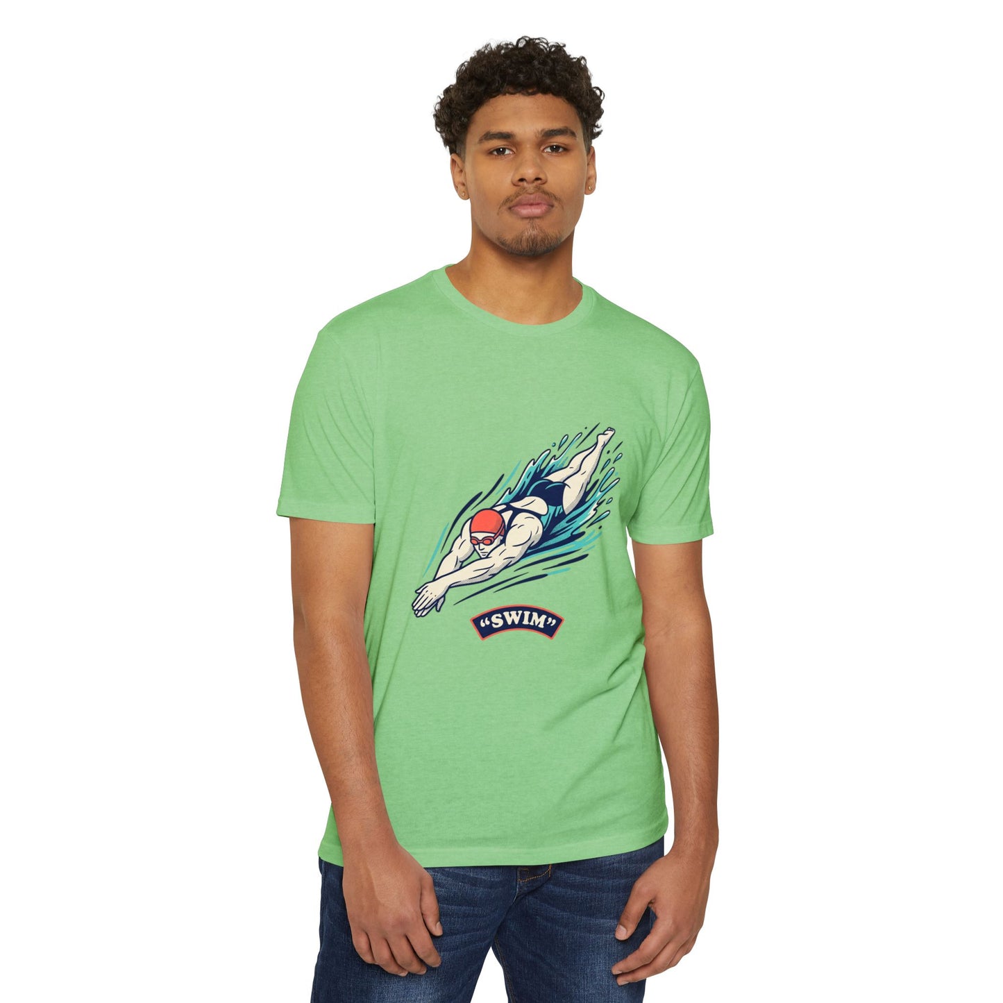 Swimmer Dive T-Shirt — "Swim" Graphic Athletic Tee