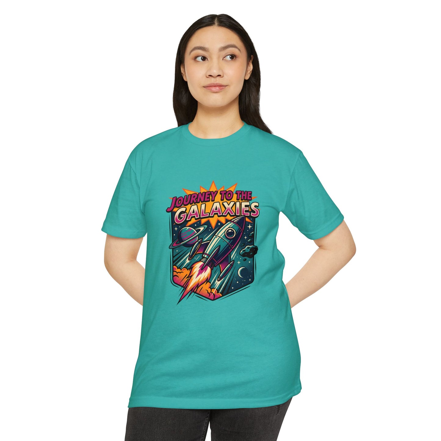 Journey to the Galaxies T-Shirt — Retro Rocket Space Tee