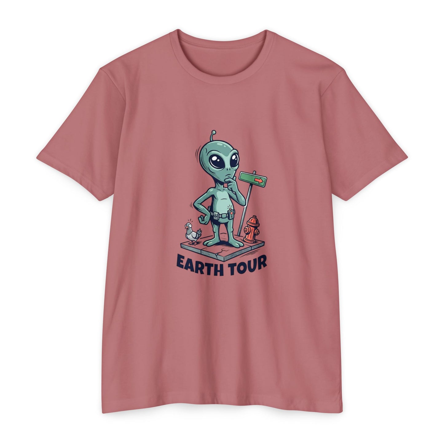Alien 'Earth Tour' T-Shirt — Cute Space Visitor Graphic Tee