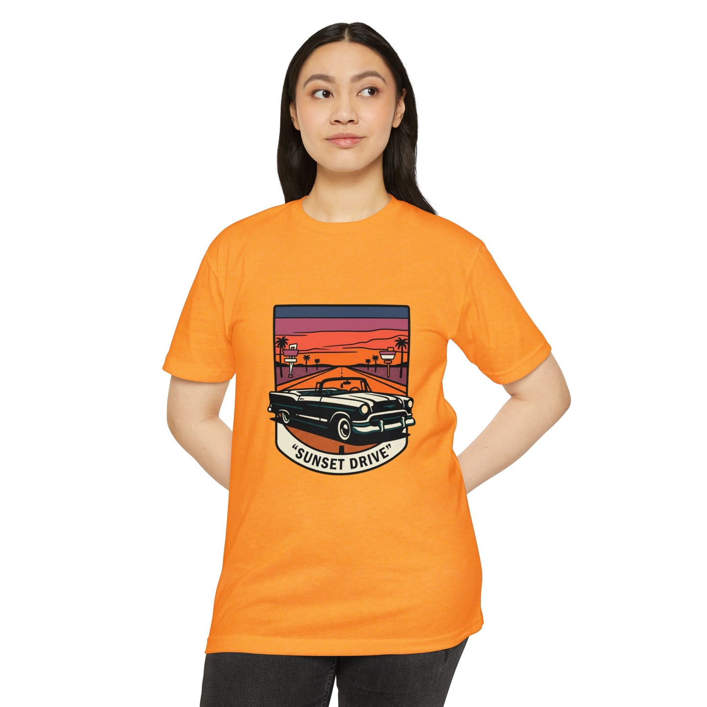 Sunset Drive Vintage Car T-Shirt