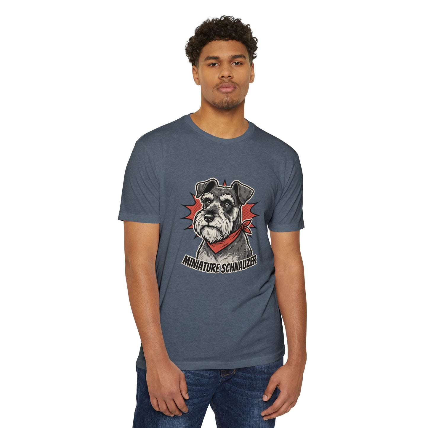 Miniature Schnauzer Portrait Retro Bandana T-Shirt