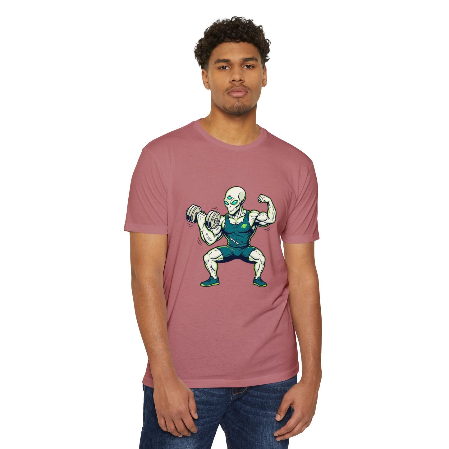 Alien Weightlifter Gym T-Shirt — Fitness Workout Tee
