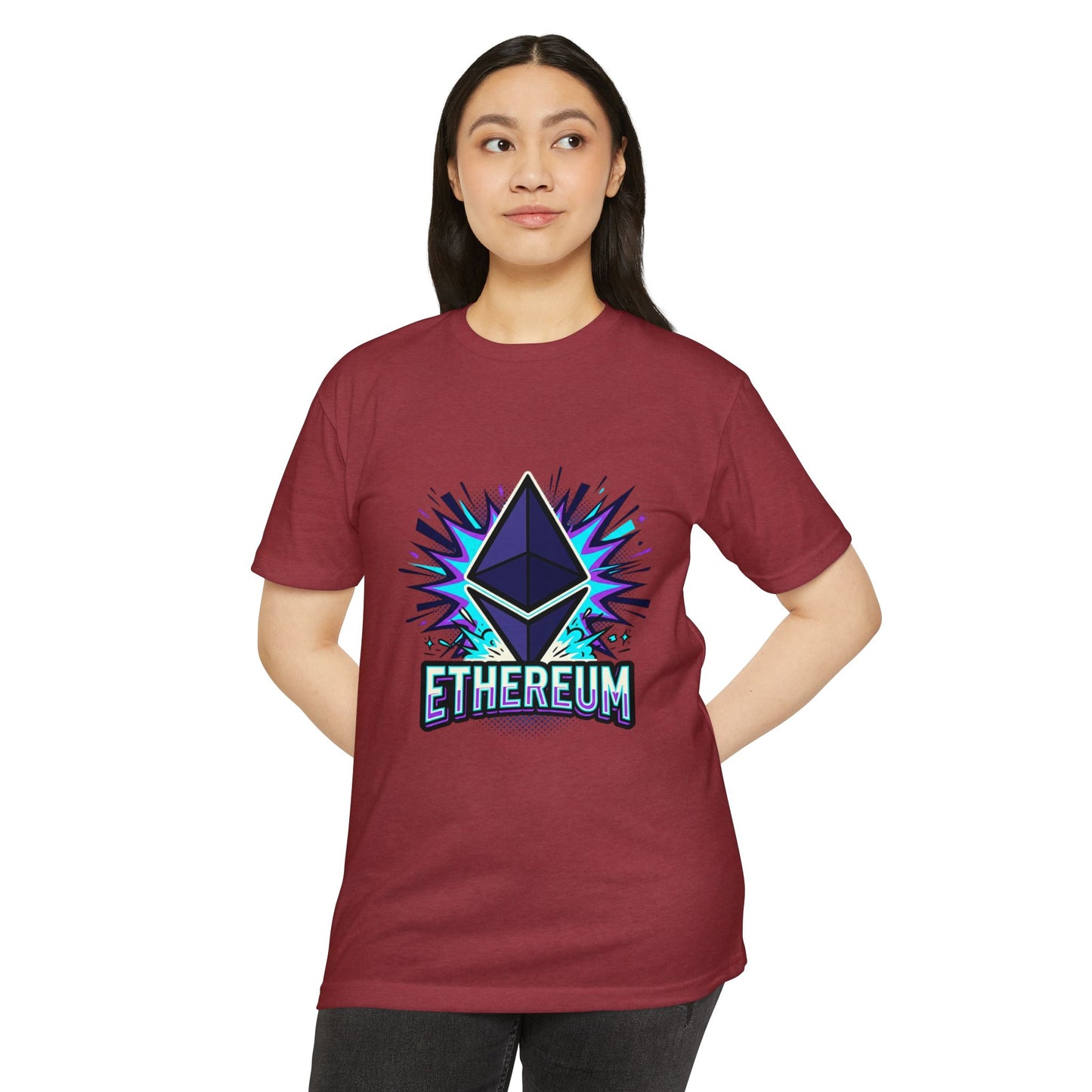 Ethereum Crypto Logo T-Shirt — Retro Neon Blockchain Tee