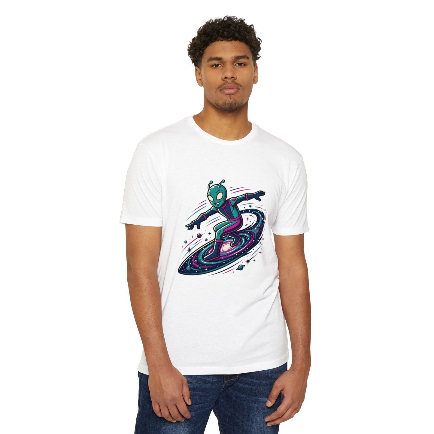 Alien Surfer Retro Space Skate T-Shirt