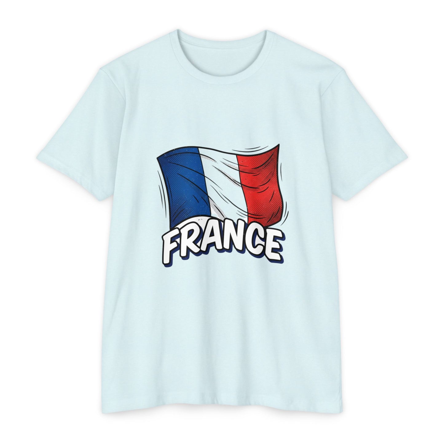 France Flag Retro Waving Tricolor T-Shirt