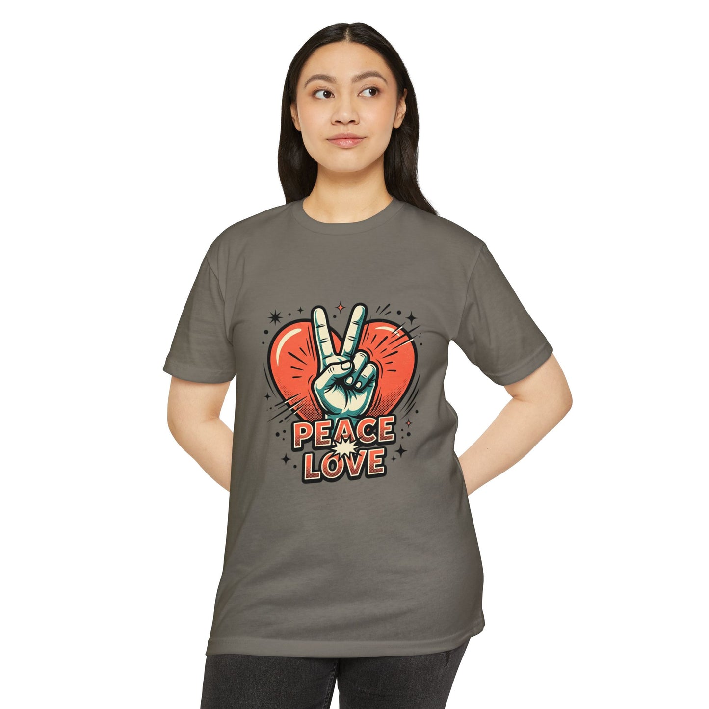 Peace Love Graphic T-Shirt — Retro Vibe Peace Sign Tee