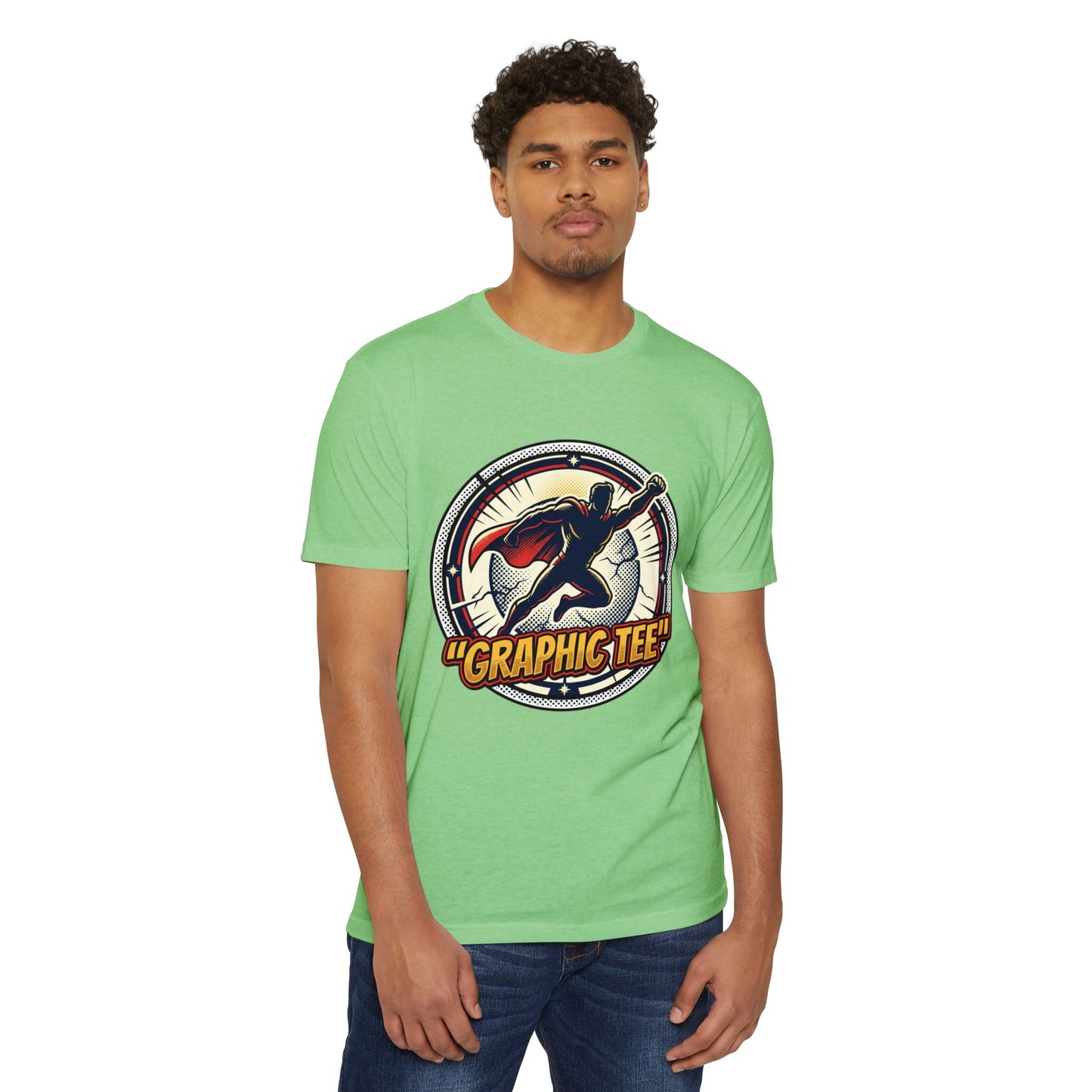 Retro Comic Superhero Cape Graphic Tee
