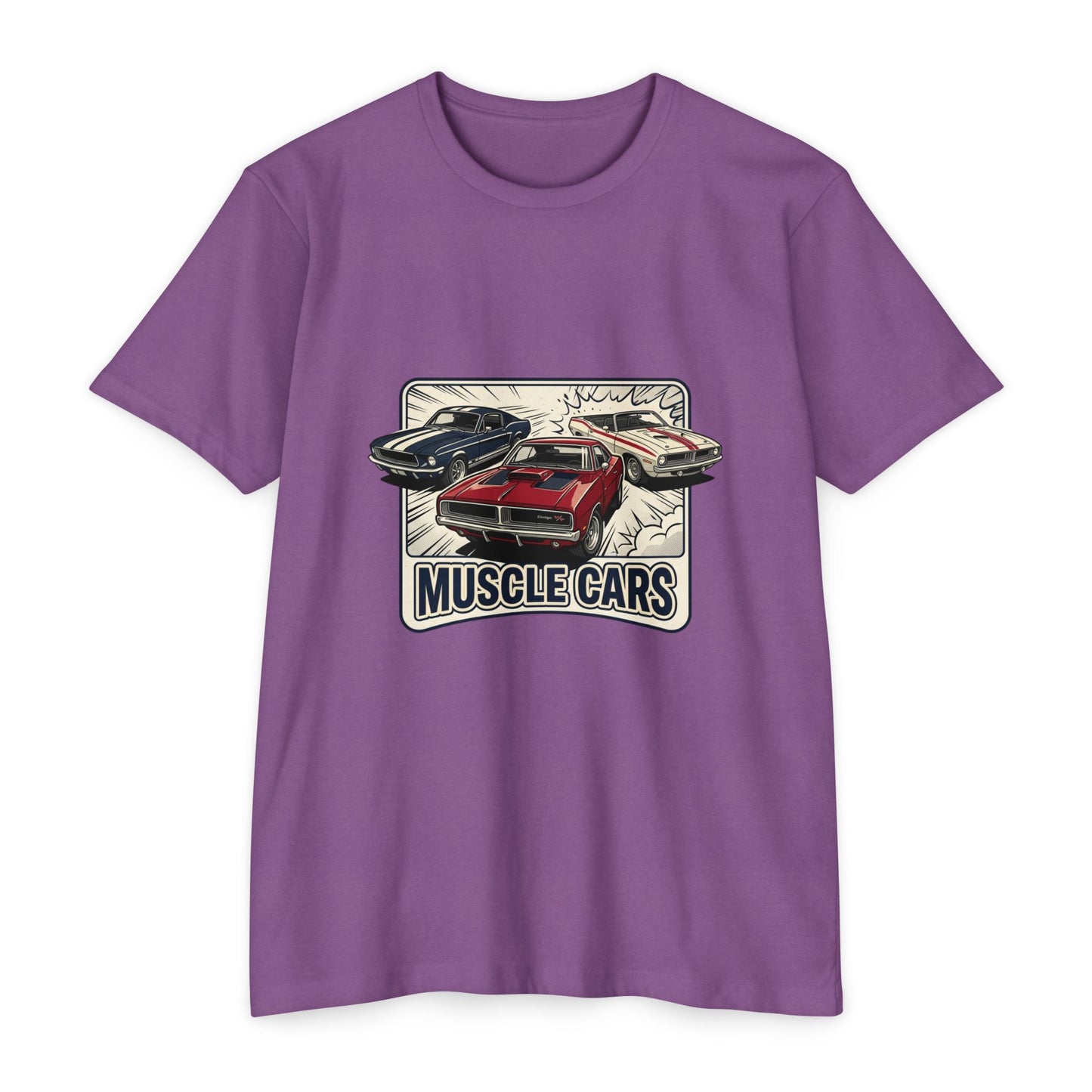 Retro Muscle Cars Graphic T-Shirt — Vintage Hot Rod Design