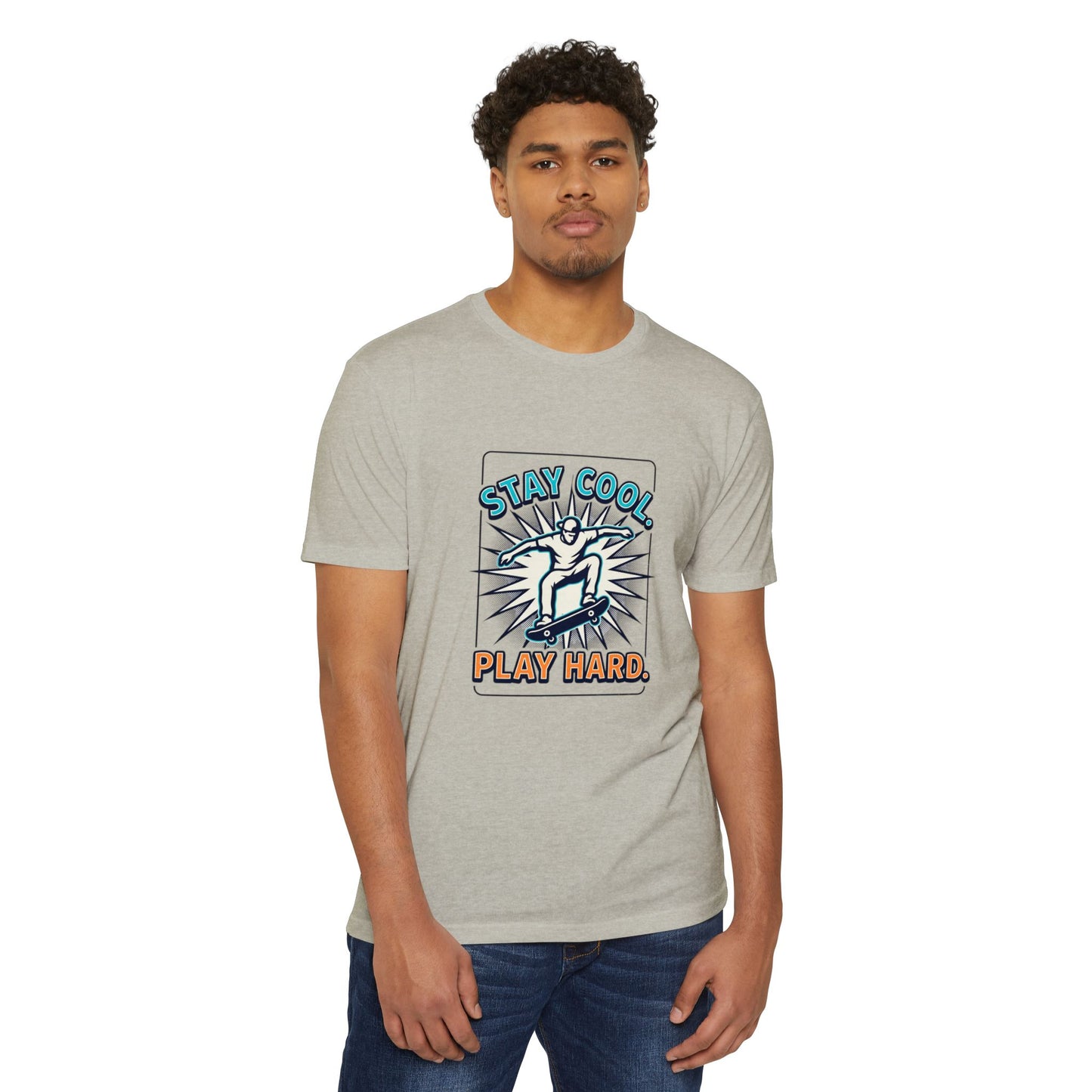 Stay Cool Play Hard Skateboard T-Shirt
