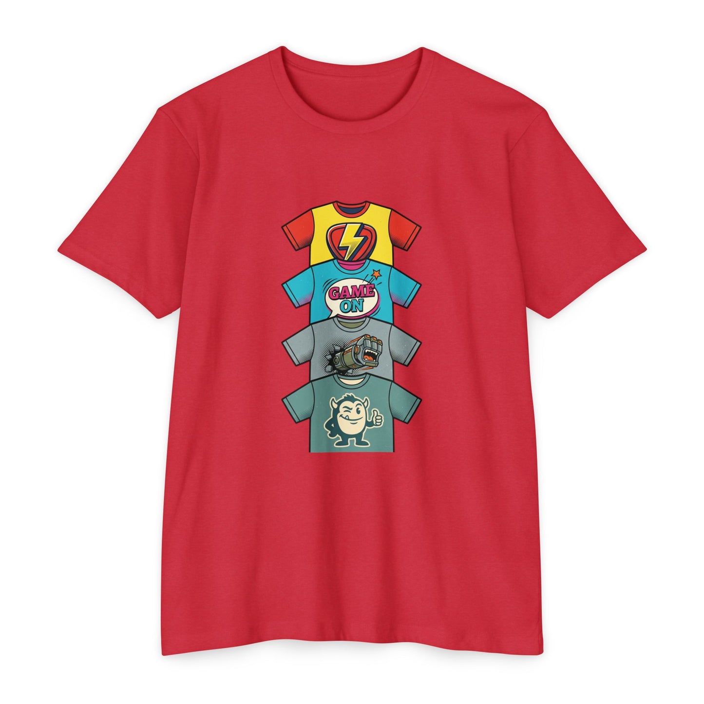 Playful Superhero Gamer Graphic T-Shirt