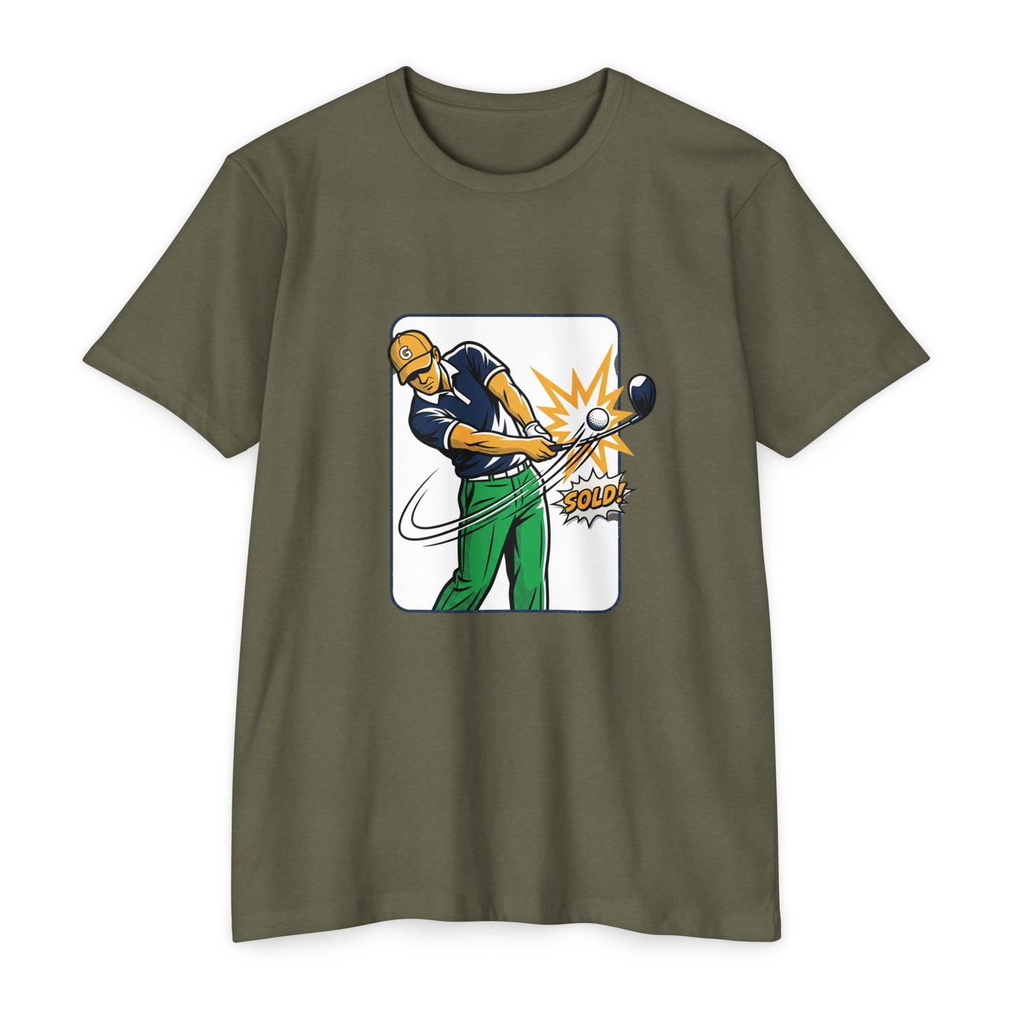 Solid Golfer Illustration Golf Swing T-Shirt