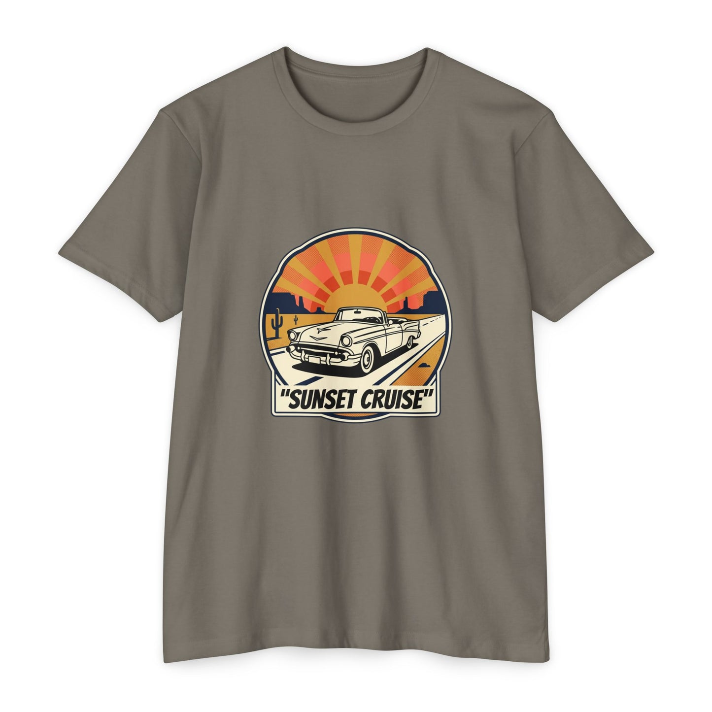 Sunset Cruise Vintage Car T-Shirt