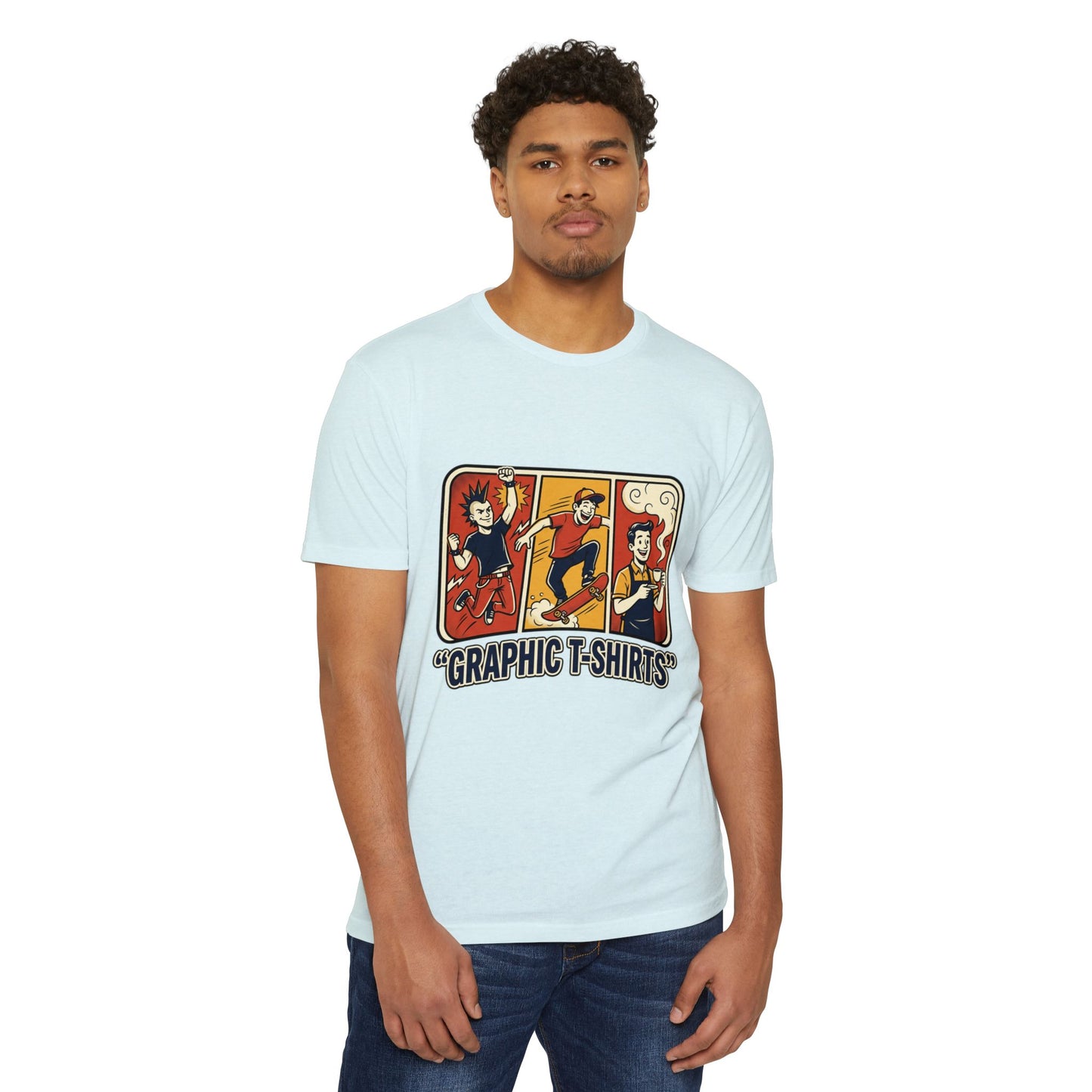 Retro Skateboard Graphic T-Shirt — Vintage Cartoon Skate Tee