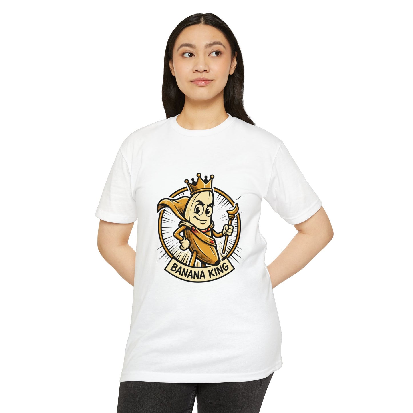 Banana King Retro Graphic T-Shirt — Vintage Fruit Mascot Tee