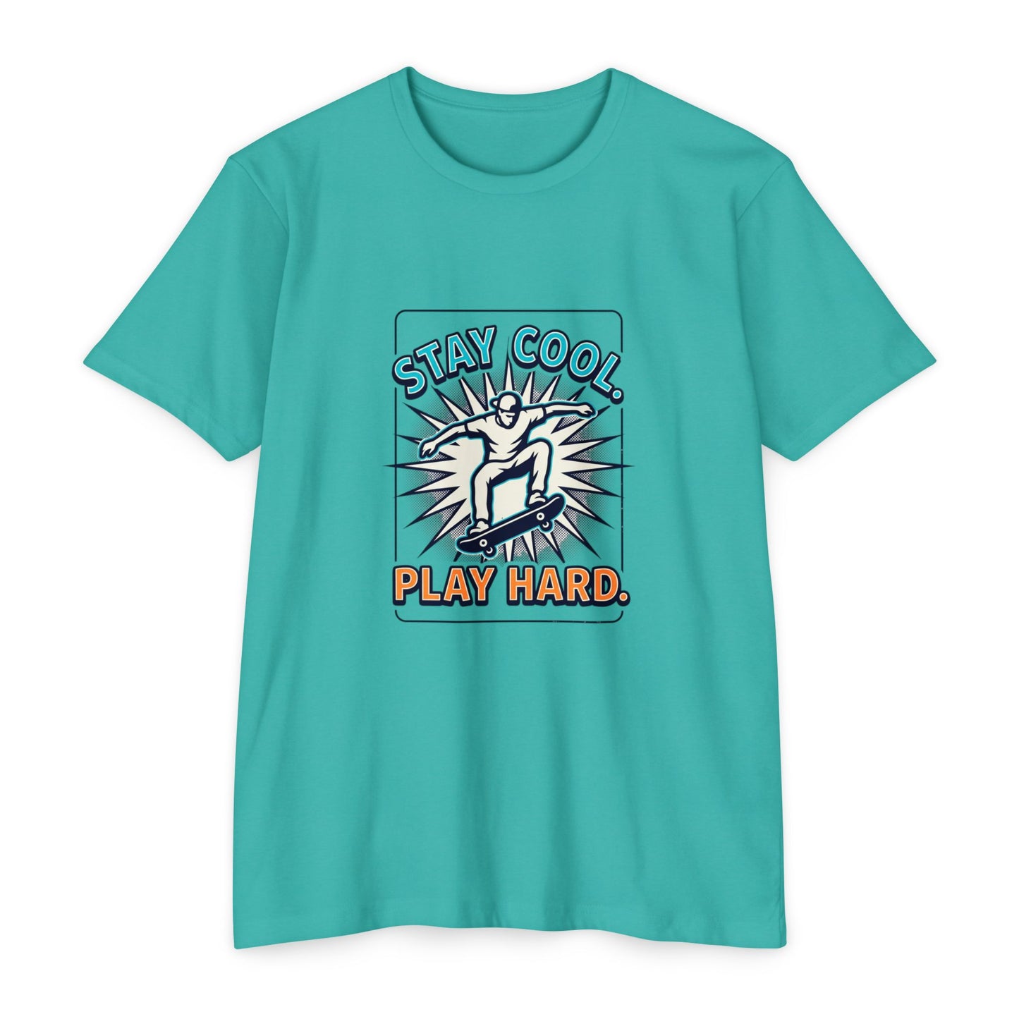 Stay Cool Play Hard Skateboard T-Shirt