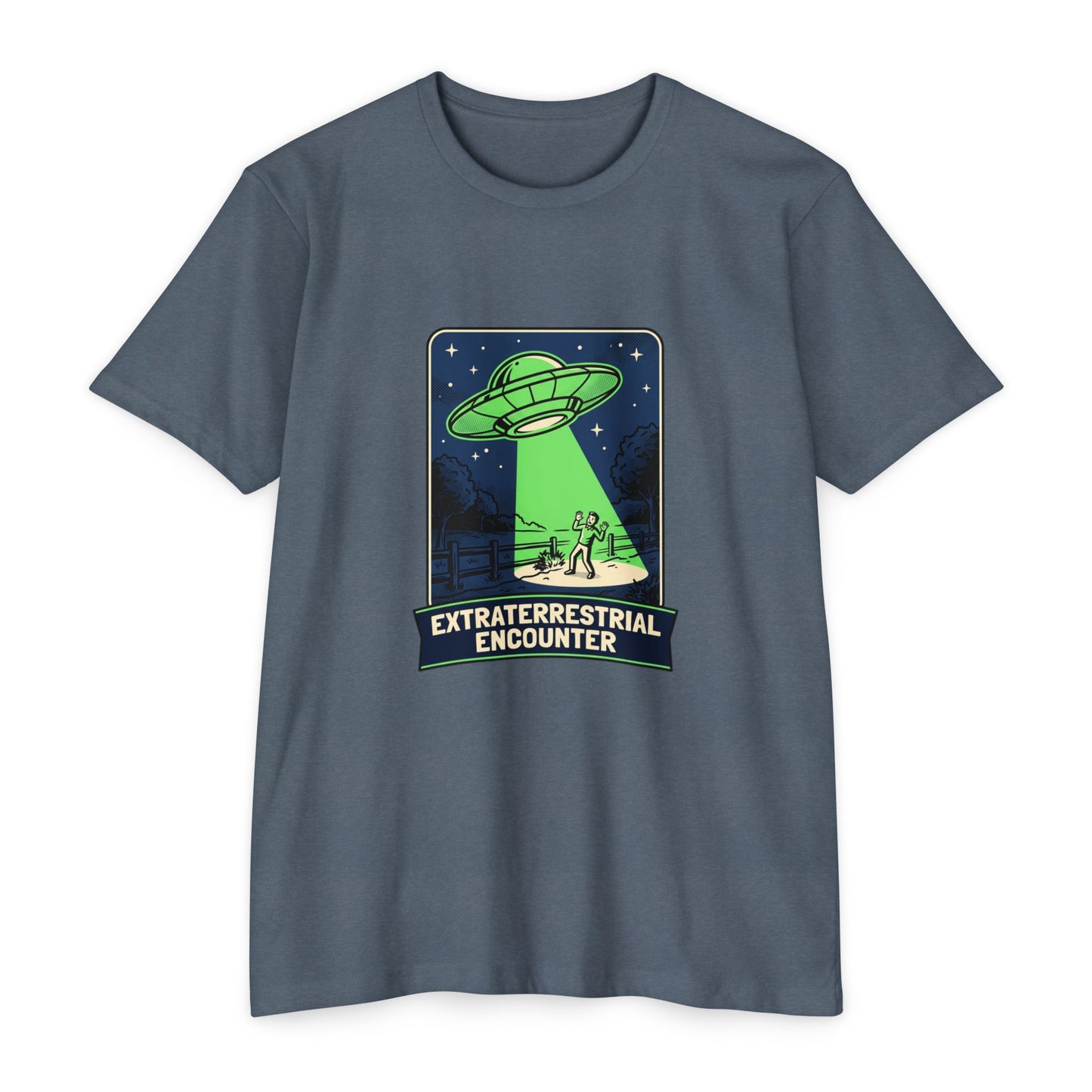 Alien Abduction T-Shirt — “Extraterrestrial Encounter” Vintage UFO Graphic
