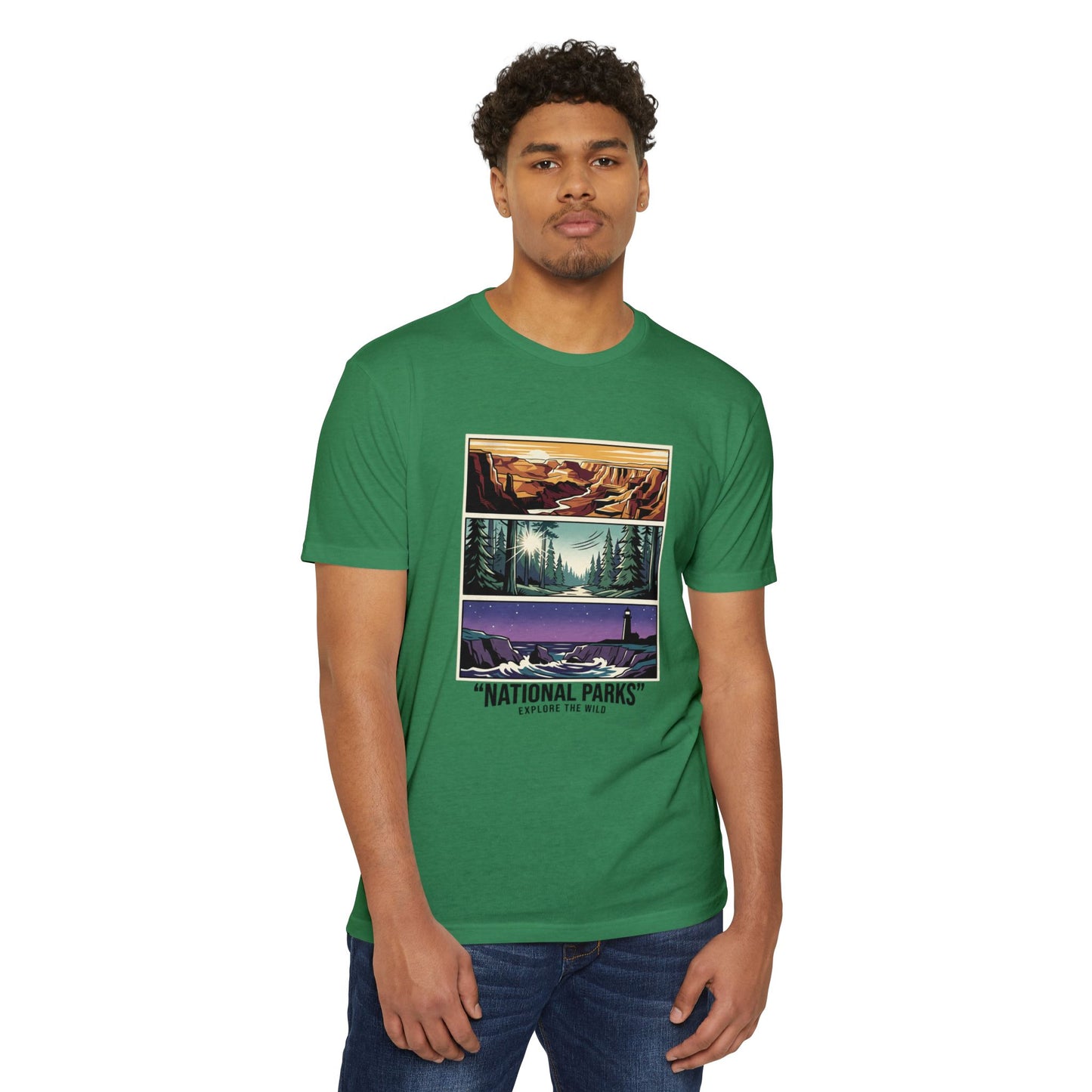 National Parks Scenic Panels T-Shirt — Explore the Wild Graphic Tee