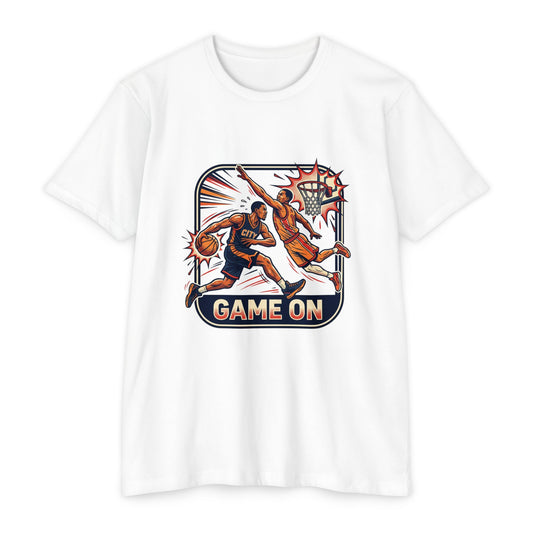 Basketball T-Shirt — Retro 'Game On' Dunk Design