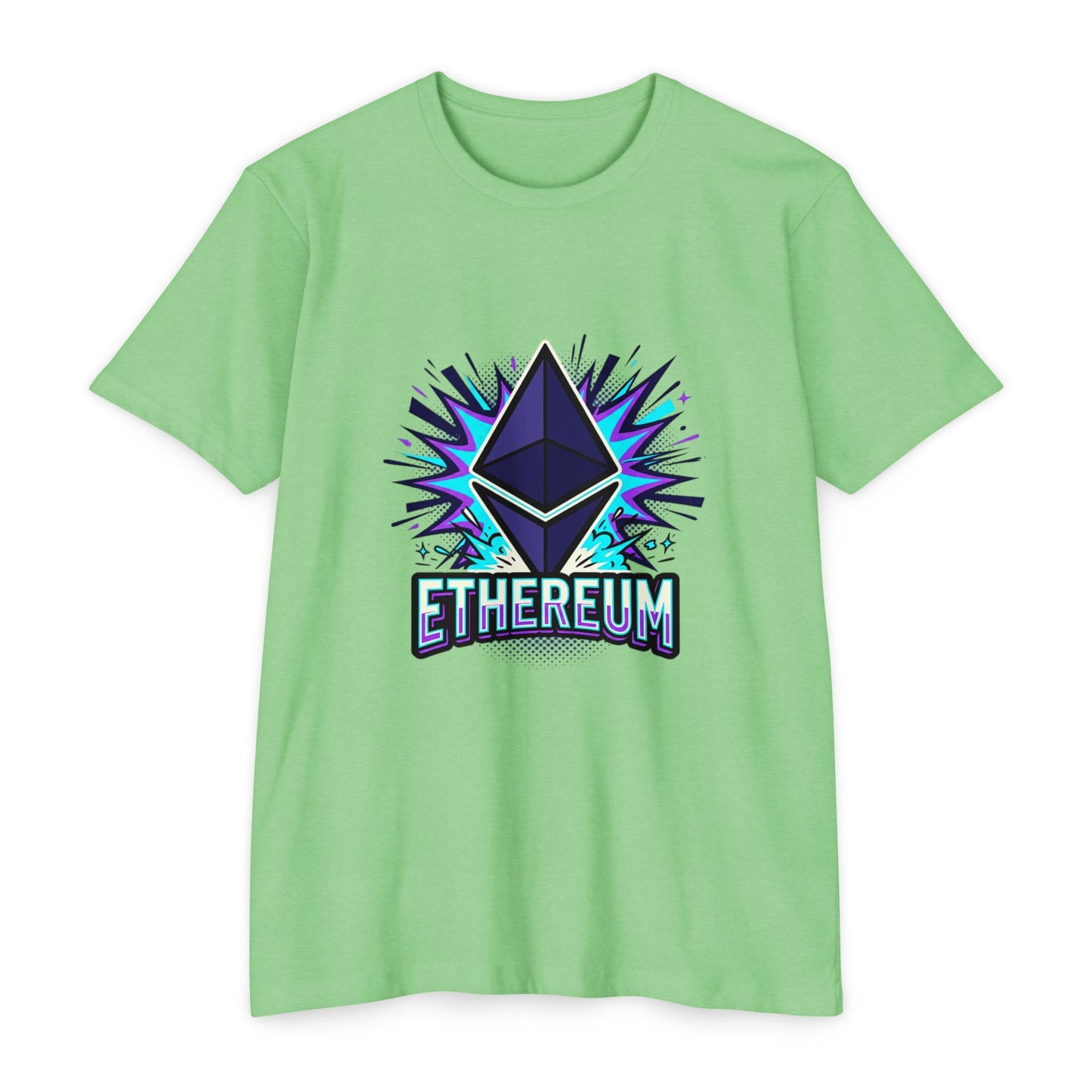Ethereum Crypto Logo T-Shirt — Retro Neon Blockchain Tee