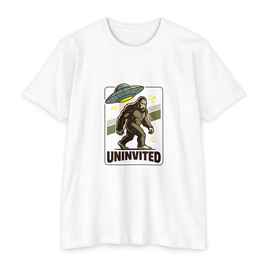 Uninvited Sasquatch T-Shirt — Funny Bigfoot UFO Graphic Tee