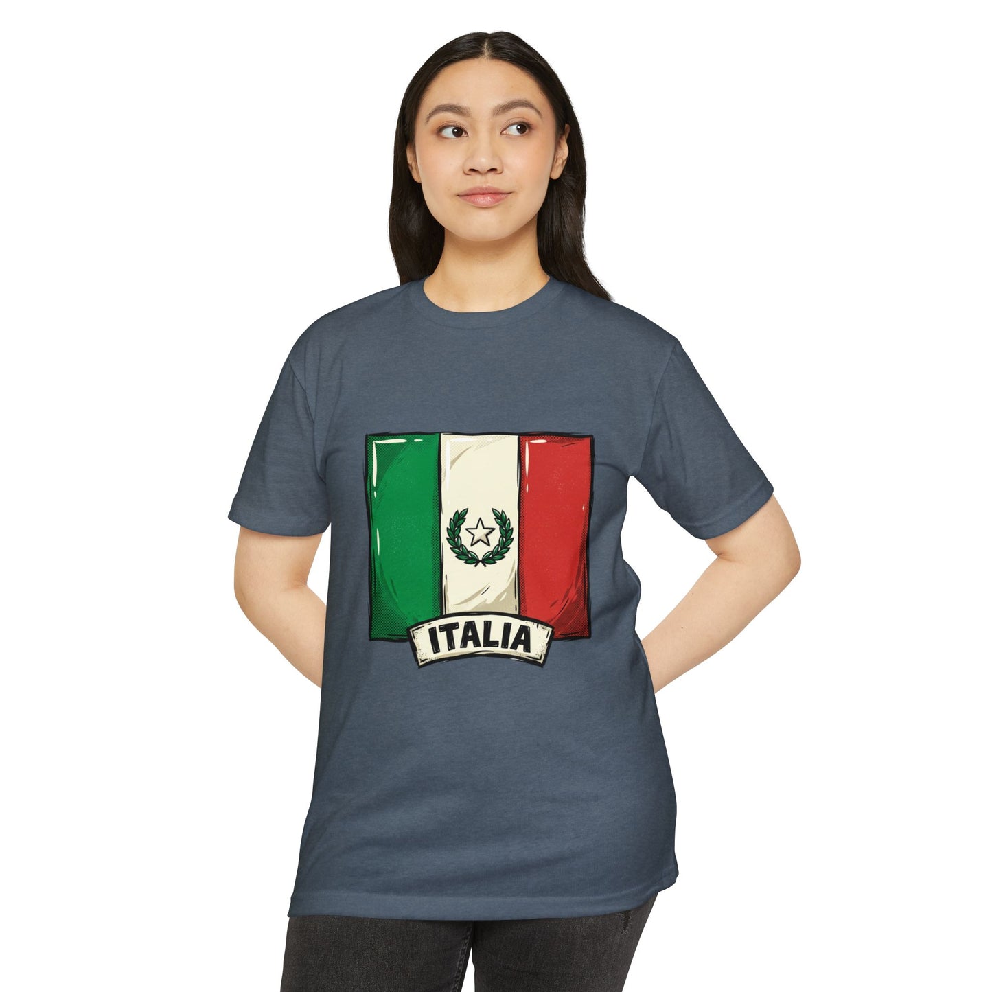 Italian Flag Vintage Crest T-Shirt — Italia Graphic Tee