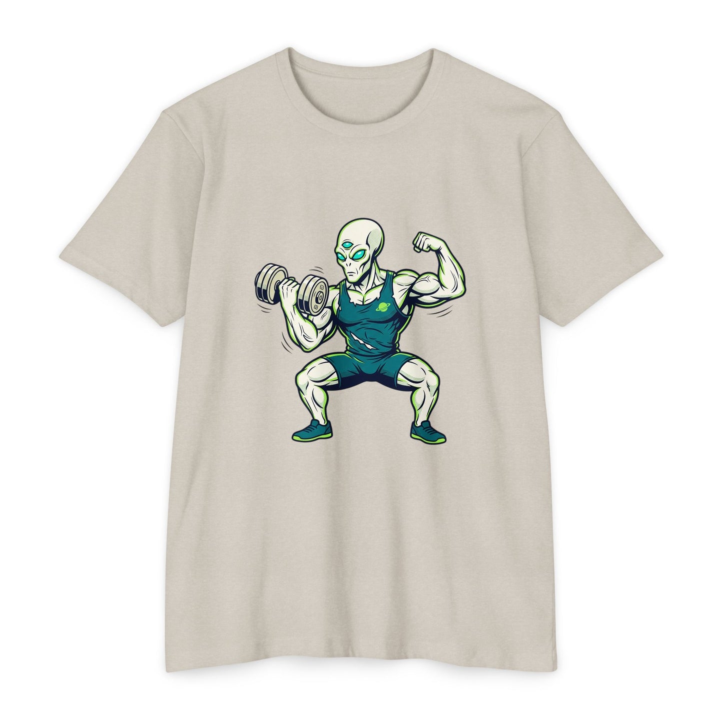 Alien Weightlifter Gym T-Shirt — Fitness Workout Tee