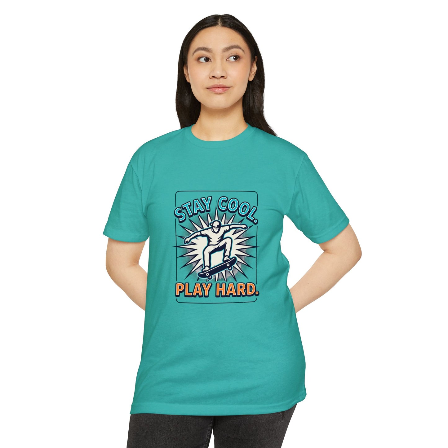 Stay Cool Play Hard Skateboard T-Shirt