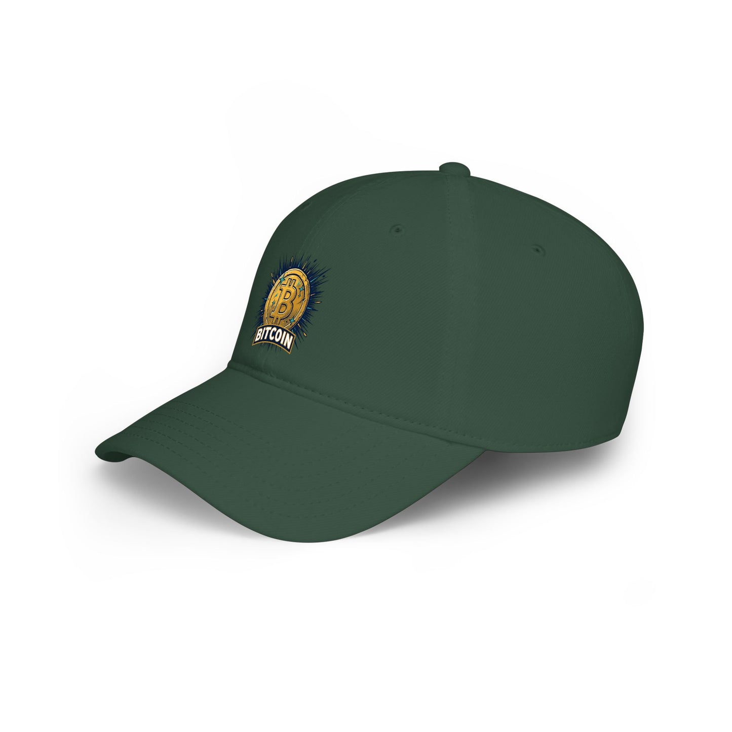 Bitcoin Sunburst Low Profile Baseball Cap — Crypto Logo Hat