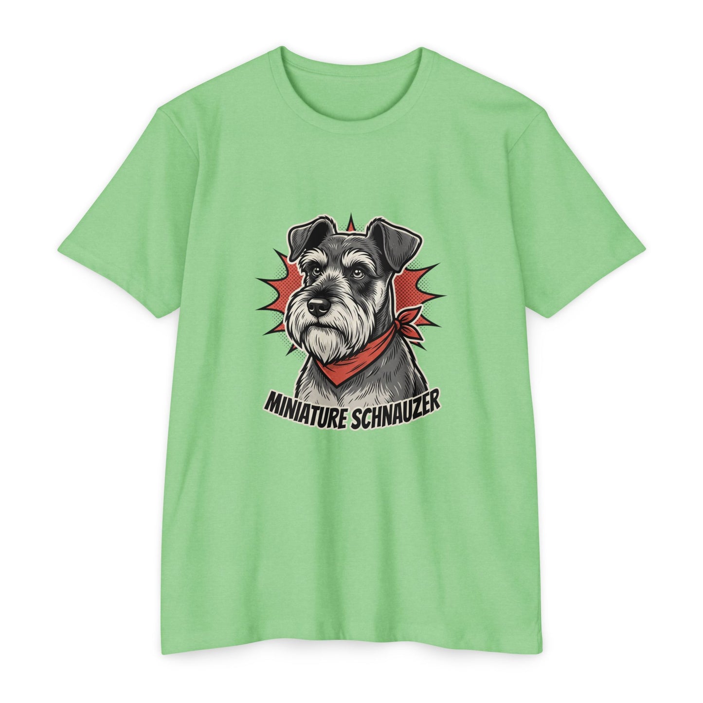 Miniature Schnauzer Portrait Retro Bandana T-Shirt