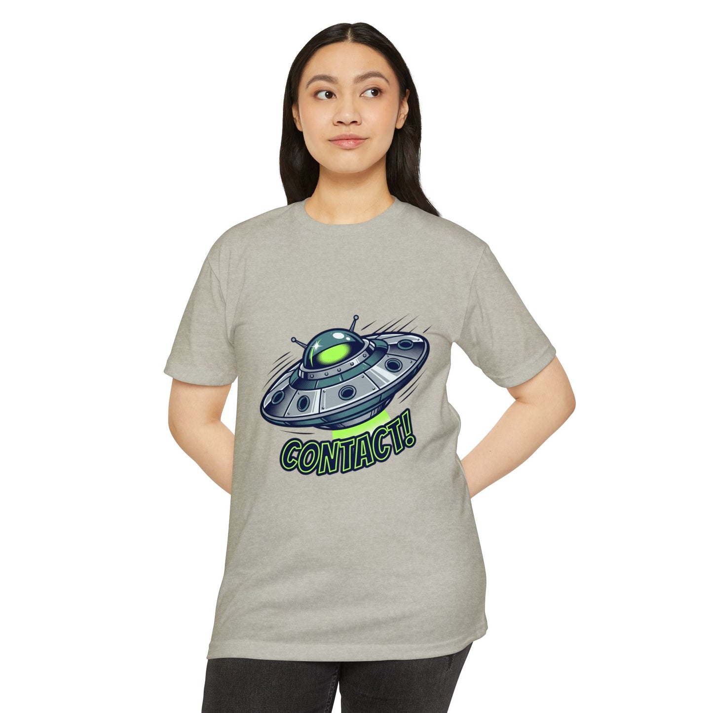 UFO Contact T-Shirt — Alien Spaceship Graphic Tee
