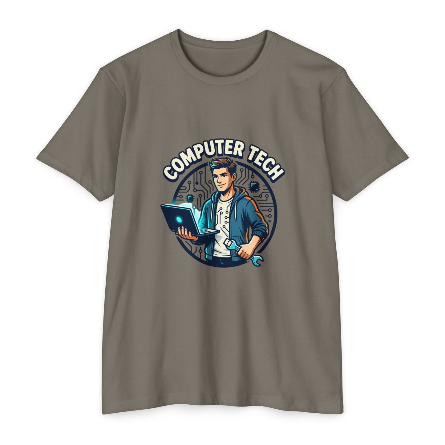 Computer Tech T-Shirt — Retro IT Technician Graphic Tee